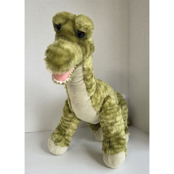 Build-A-Bear Workshop Other - Build A Bear BAB Striped Green Brachiosaurus Dinosaur 2015 Plush Stuffed 22 inch